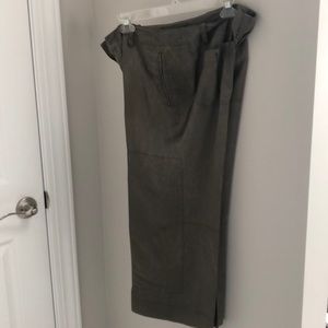 Silk calf length pants